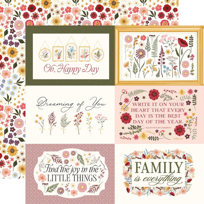 Carta Bella Pressed Floral - 6x4 Journaling Cards