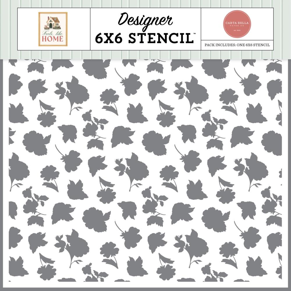 Carta Bella Feels Like Home - Family Life Floral Stencil