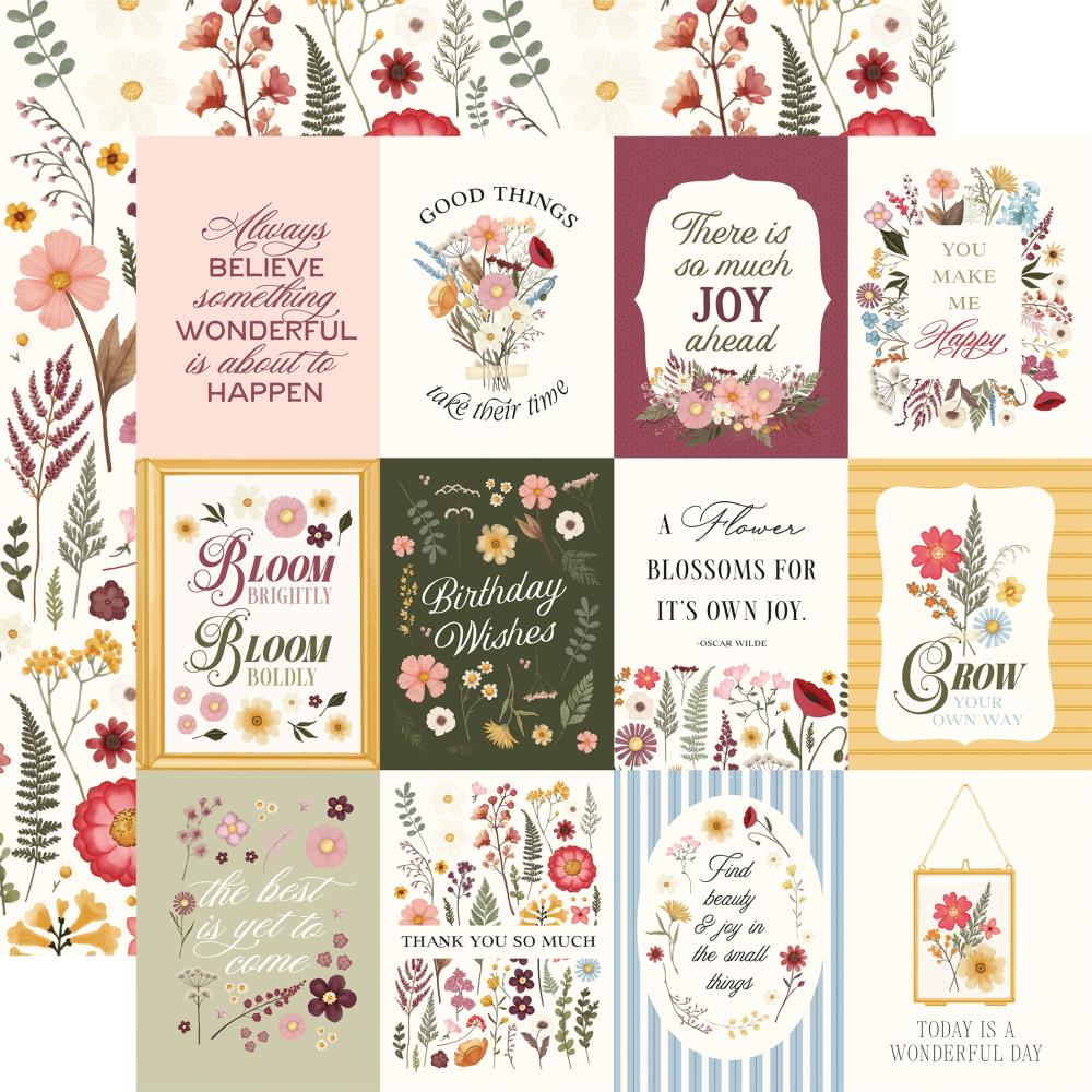 Carta Bella Pressed Floral - 3x4 Journaling Cards