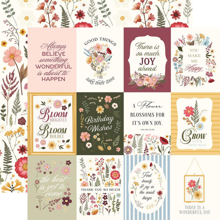 Carta Bella Pressed Floral - 3x4 Journaling Cards