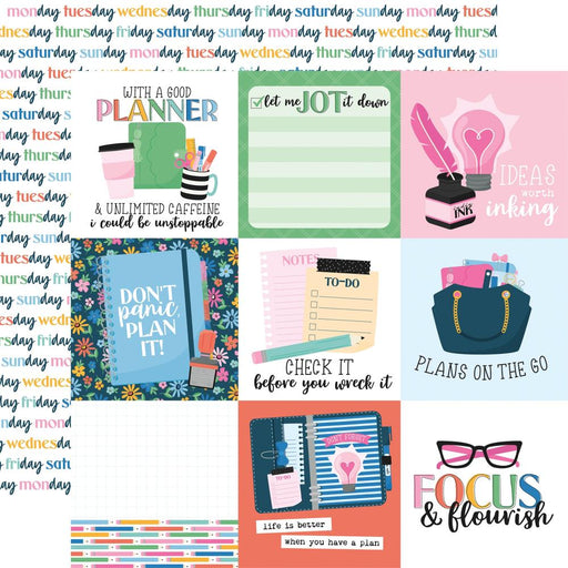 Echo Park Plan On It - 4x4 Journaling Cards