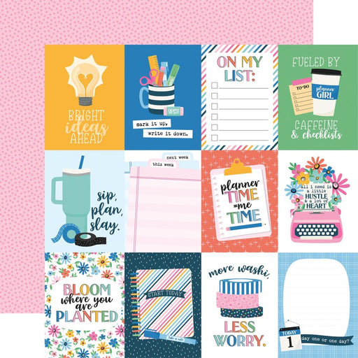 Echo Park Plan On It - 3x4 Journaling Cards