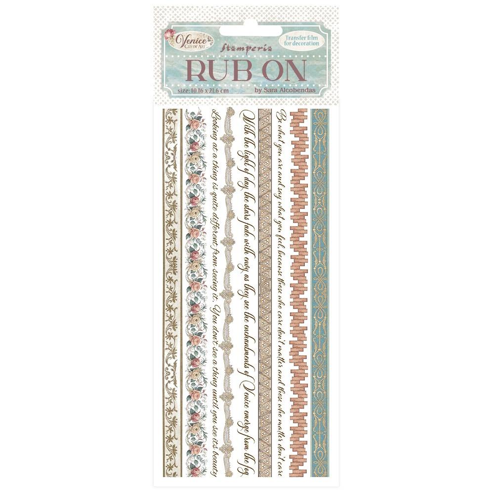 Stamperia Venice City Of Art - Stripes Rub-Ons