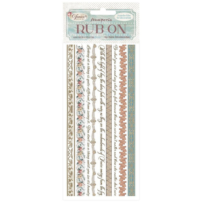 Stamperia Venice City Of Art - Stripes Rub-Ons