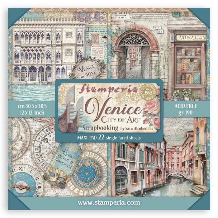 Stamperia Venice City Of Art - 12x12 Maxi Paper Pack