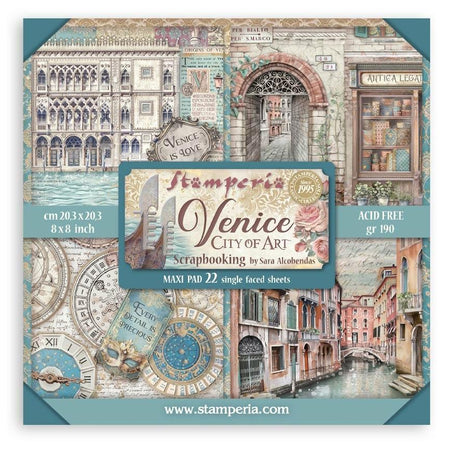 Stamperia Venice City Of Art - 8x8 Maxi Paper Pack