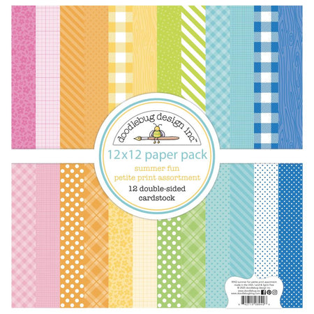 Doodlebug Design Summer Fun - Petite Prints 12x12 Paper Pack