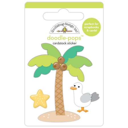Doodlebug Design Summer Fun - Palm Beach Doodle-Pops 3D Sticker