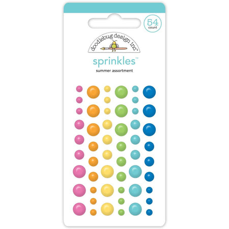 Doodlebug Design Summer Fun - Summer Assortment Enamel Dot Sprinkles