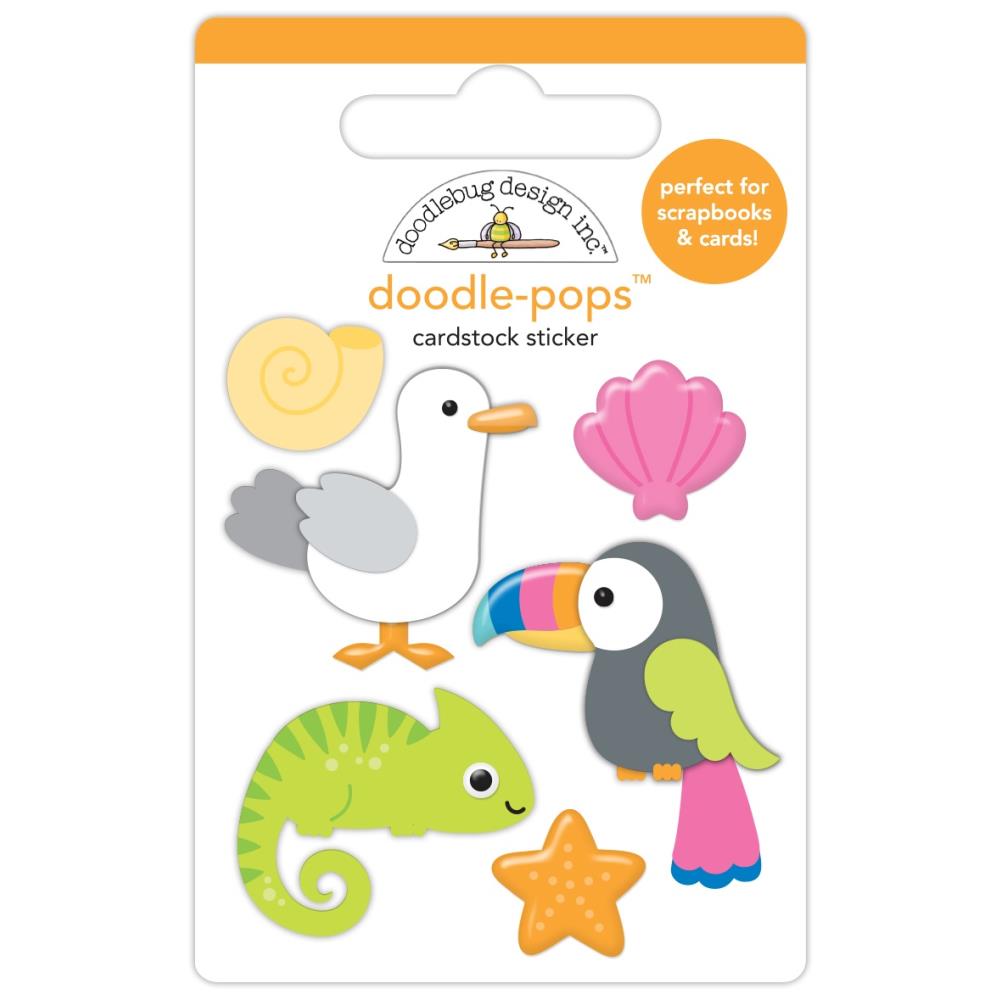Doodlebug Design Summer Fun - Tropical Trio Doodle-Pops 3D Sticker