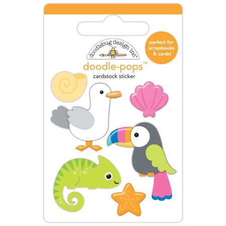 Doodlebug Design Summer Fun - Tropical Trio Doodle-Pops 3D Sticker
