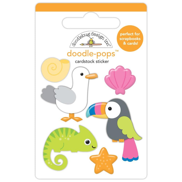 Doodlebug Design Summer Fun - Tropical Trio Doodle-Pops 3D Sticker