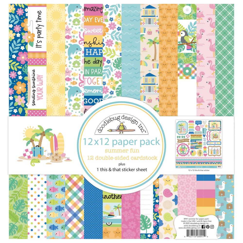 Doodlebug Design Summer Fun - 12x12 Paper Pack