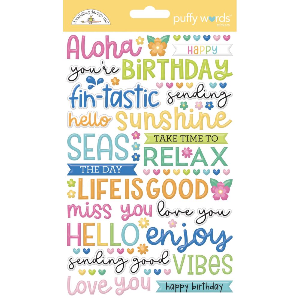 Doodlebug Design Summer Fun - Puffy Word Stickers