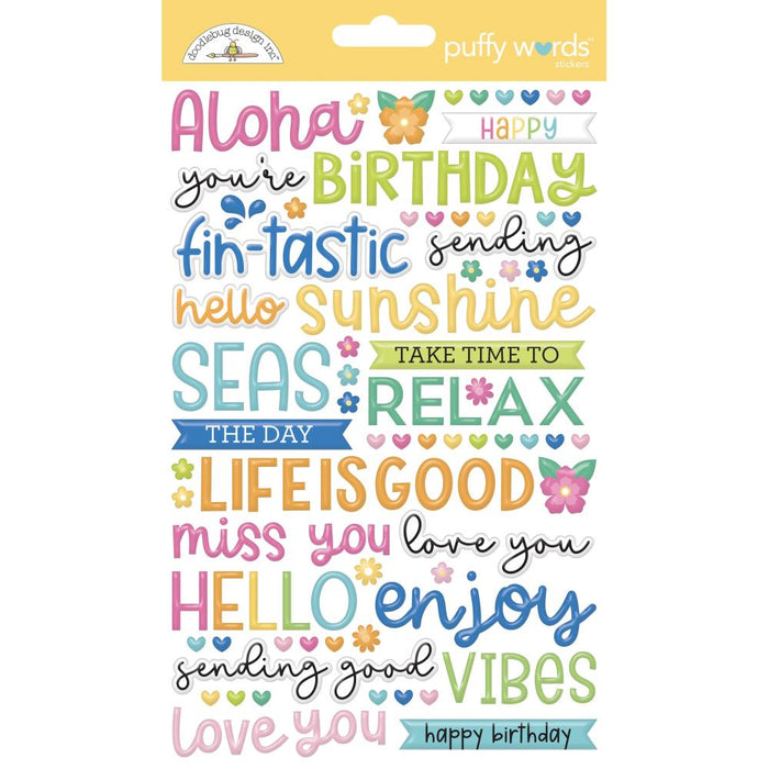 Doodlebug Design Summer Fun - Puffy Word Stickers