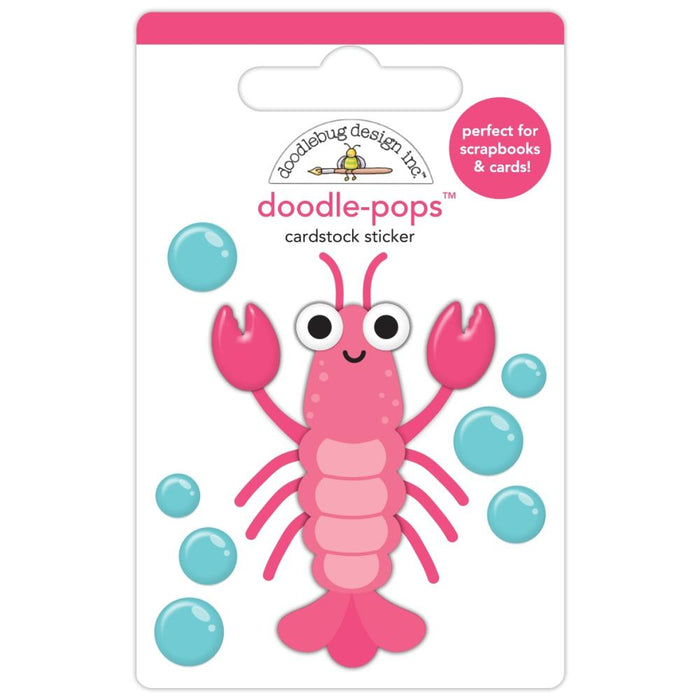 Doodlebug Design Summer Fun - Louie Lobster Doodle-Pops 3D Sticker