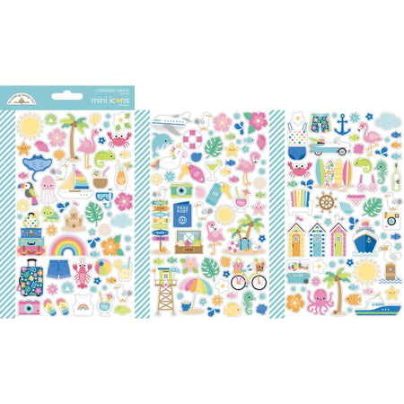 Doodlebug Design Summer Fun - Mini Icon Stickers