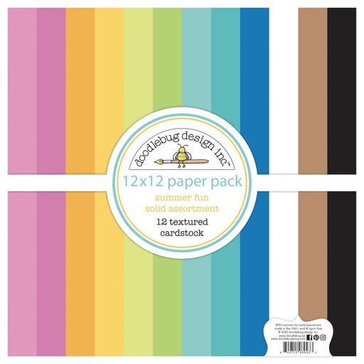 Doodlebug Design Summer Fun - 12x12 Textured Paper Pack