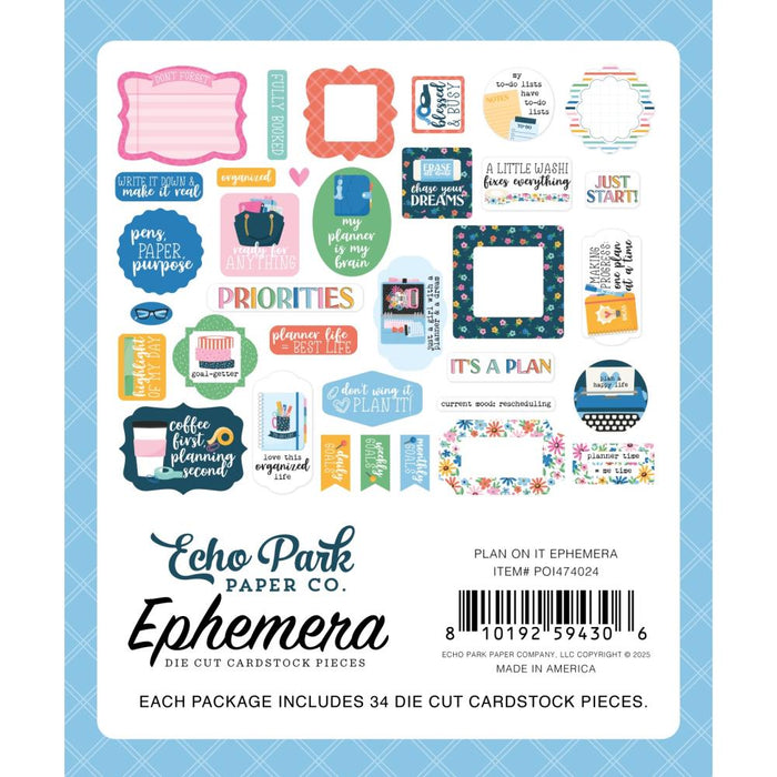 Echo Park Plan On It - Ephemera Icons
