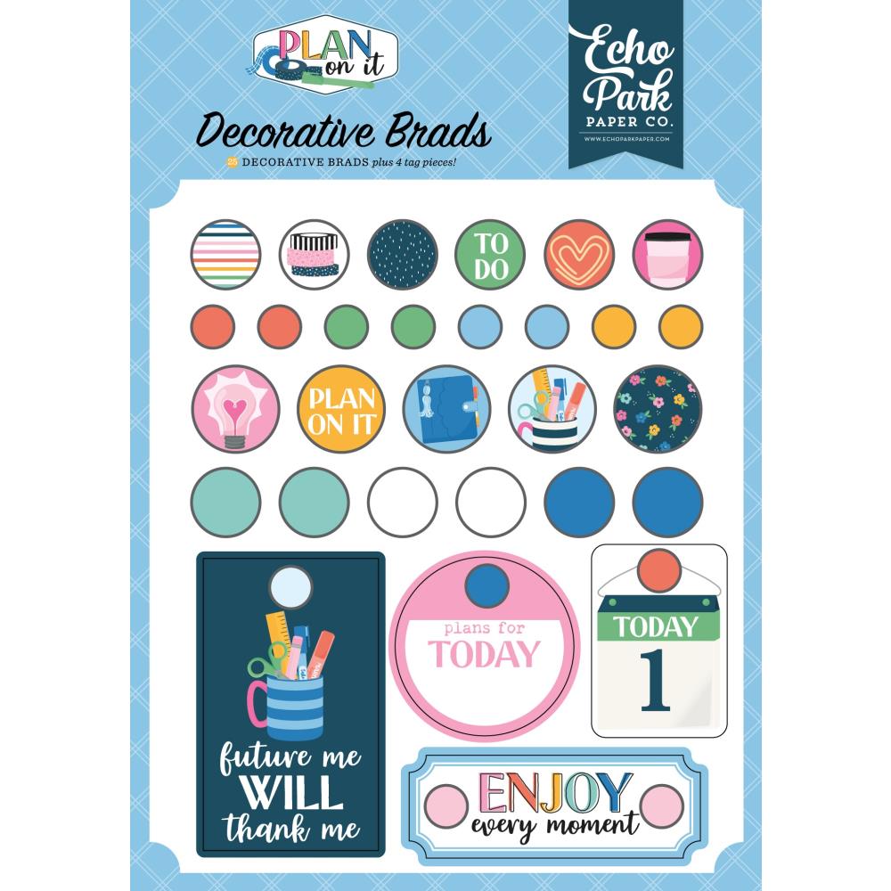 Echo Park Plan On It - Decorative Brads