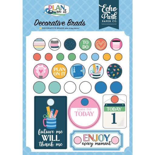 Echo Park Plan On It - Decorative Brads