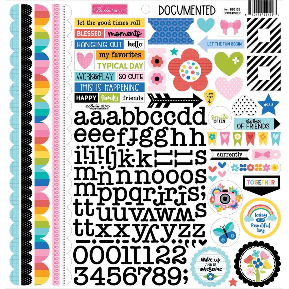 Bella Blvd Documented - Doohickey Cardstock Stickers