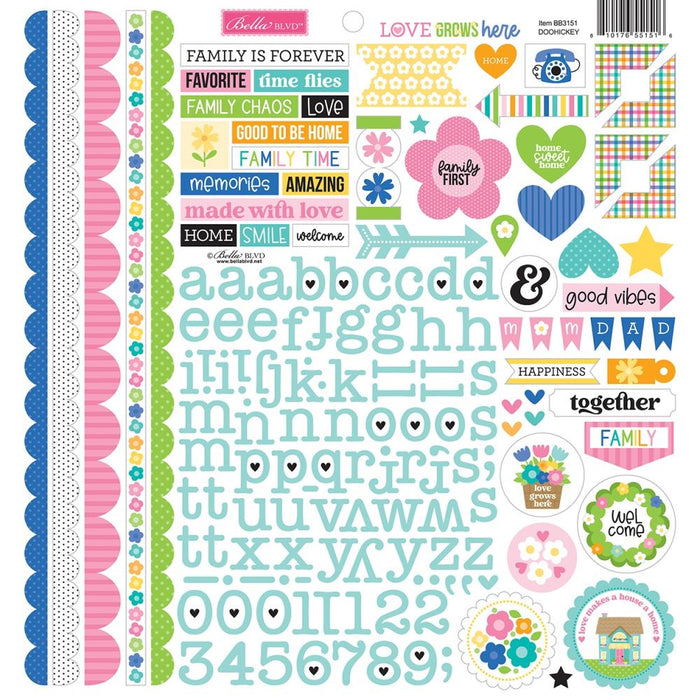 Bella Blvd Love Grows Here - Doohickey Cardstock Stickers