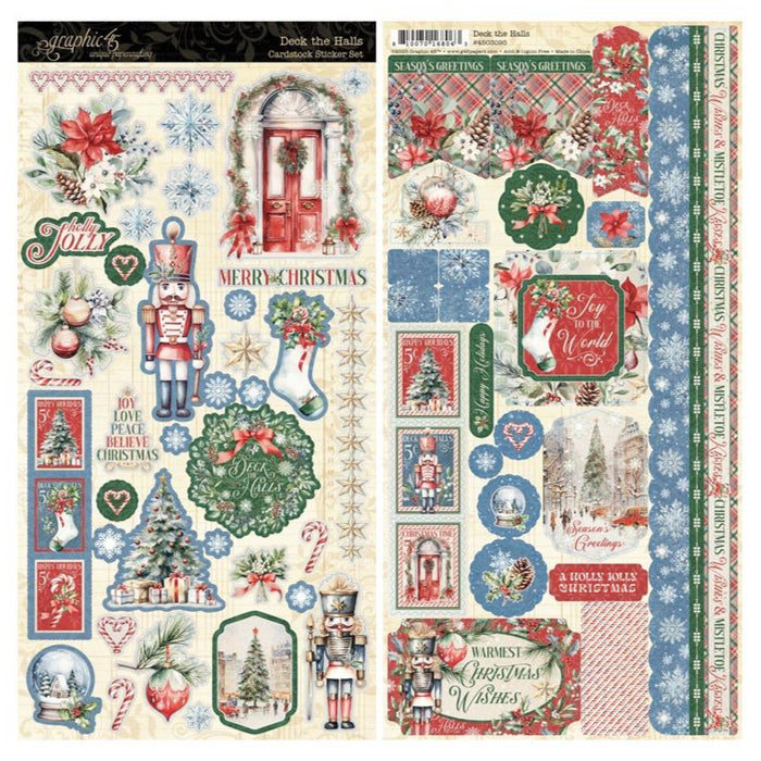Graphic 45 Deck The Halls - Sticker Set
