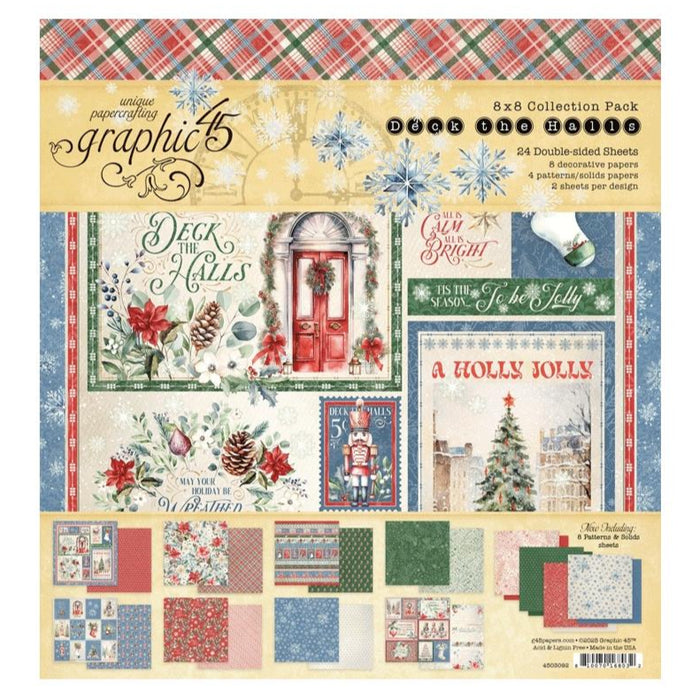 Graphic 45 Deck The Halls - 8x8 Collection Pack