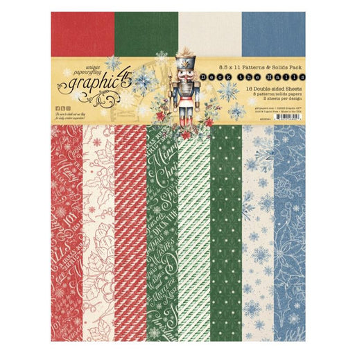 Graphic 45 Deck The Halls - 8.5" x 11" Patterns & Solids Collection Pack