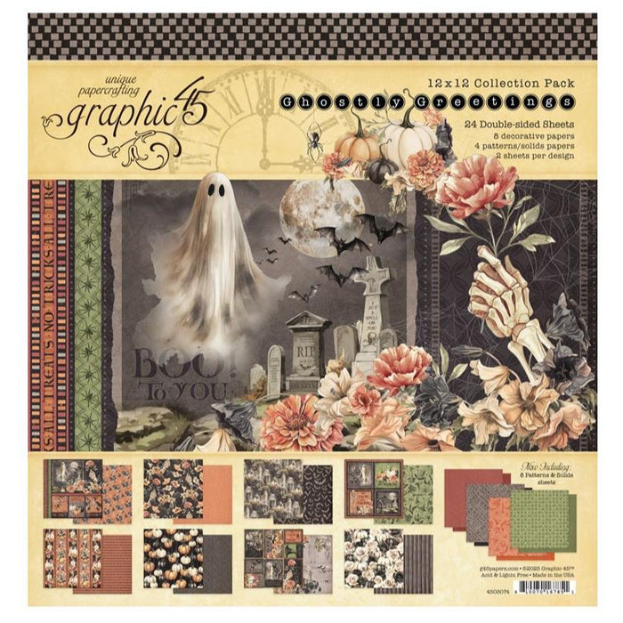 Graphic 45 Ghostly Greetings - 12x12 Collection Kit