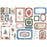 Graphic 45 Deck The Halls - Chipboard Tags & Frames