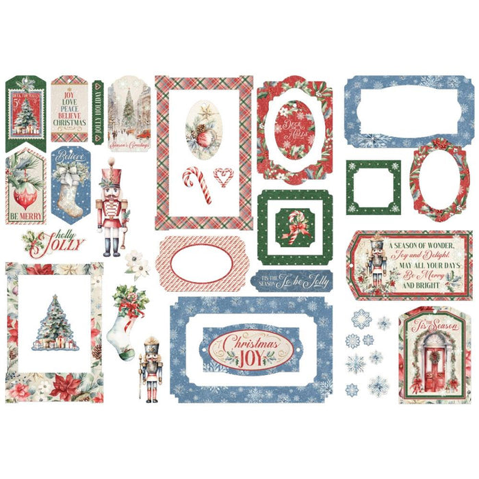 Graphic 45 Deck The Halls - Chipboard Tags & Frames