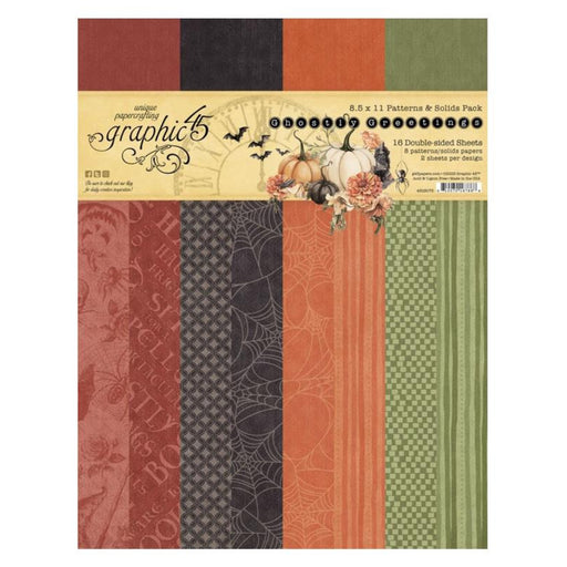 Graphic 45 Ghostly Greetings - 8.5" x 11" Patterns & Solids Collection Pack