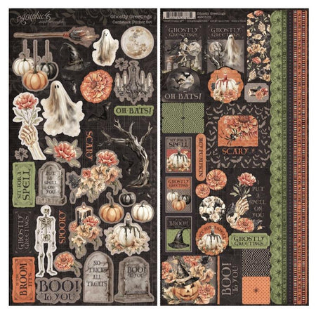 Graphic 45 Ghostly Greetings - Sticker Set