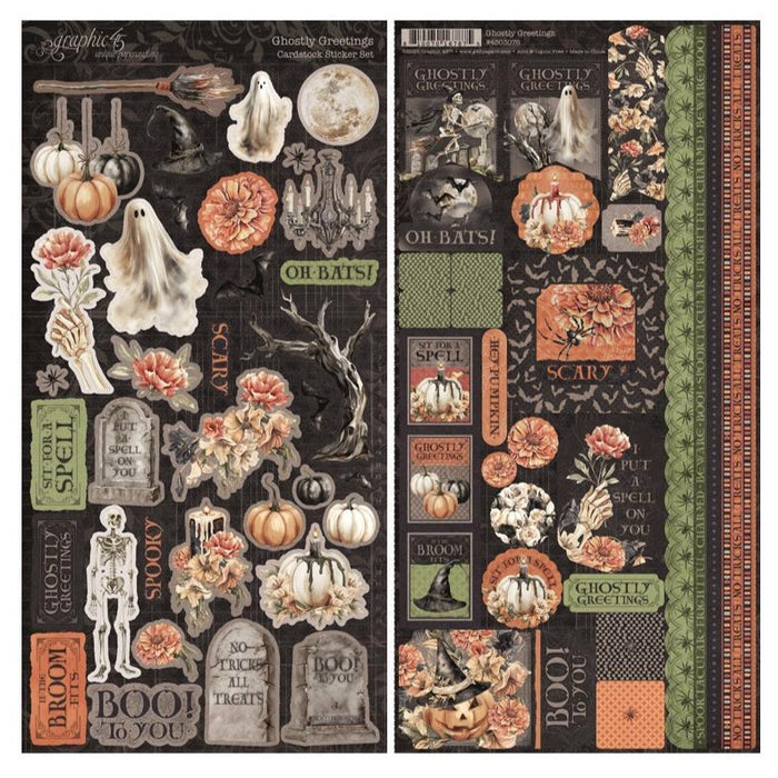 Graphic 45 Ghostly Greetings - Sticker Set