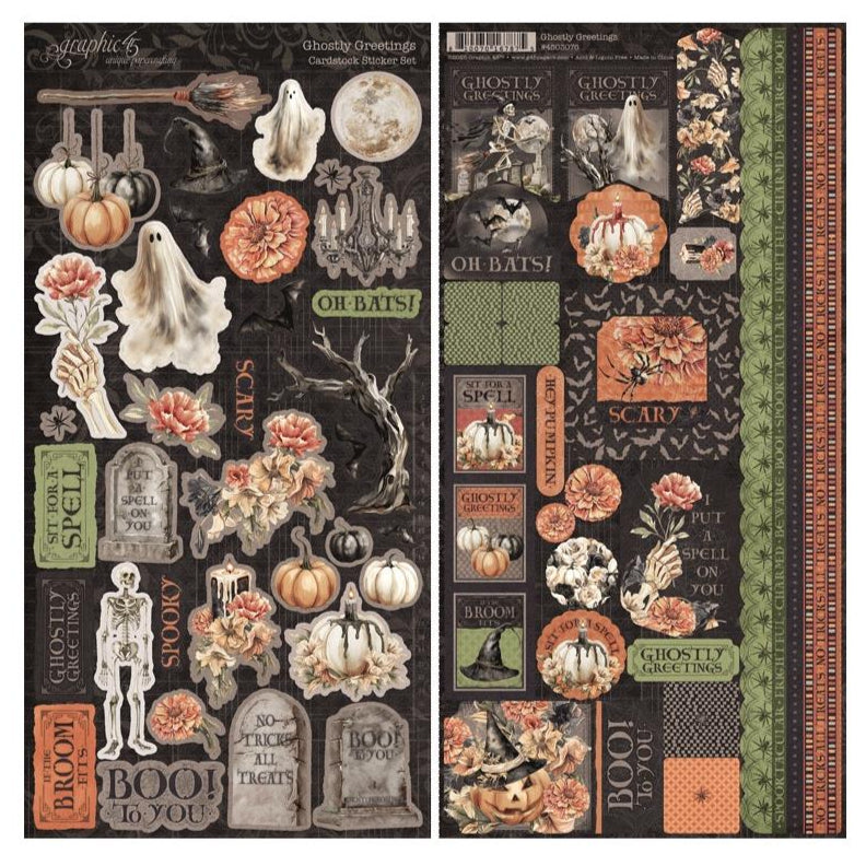Graphic 45 Ghostly Greetings - Sticker Set