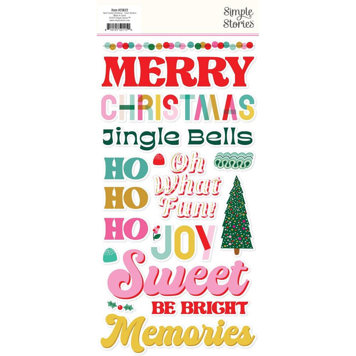 Simple Stories Hard Candy Christmas - Foam Stickers