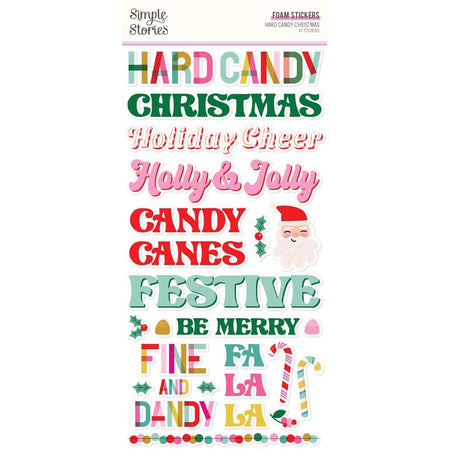 Simple Stories Hard Candy Christmas - Foam Stickers