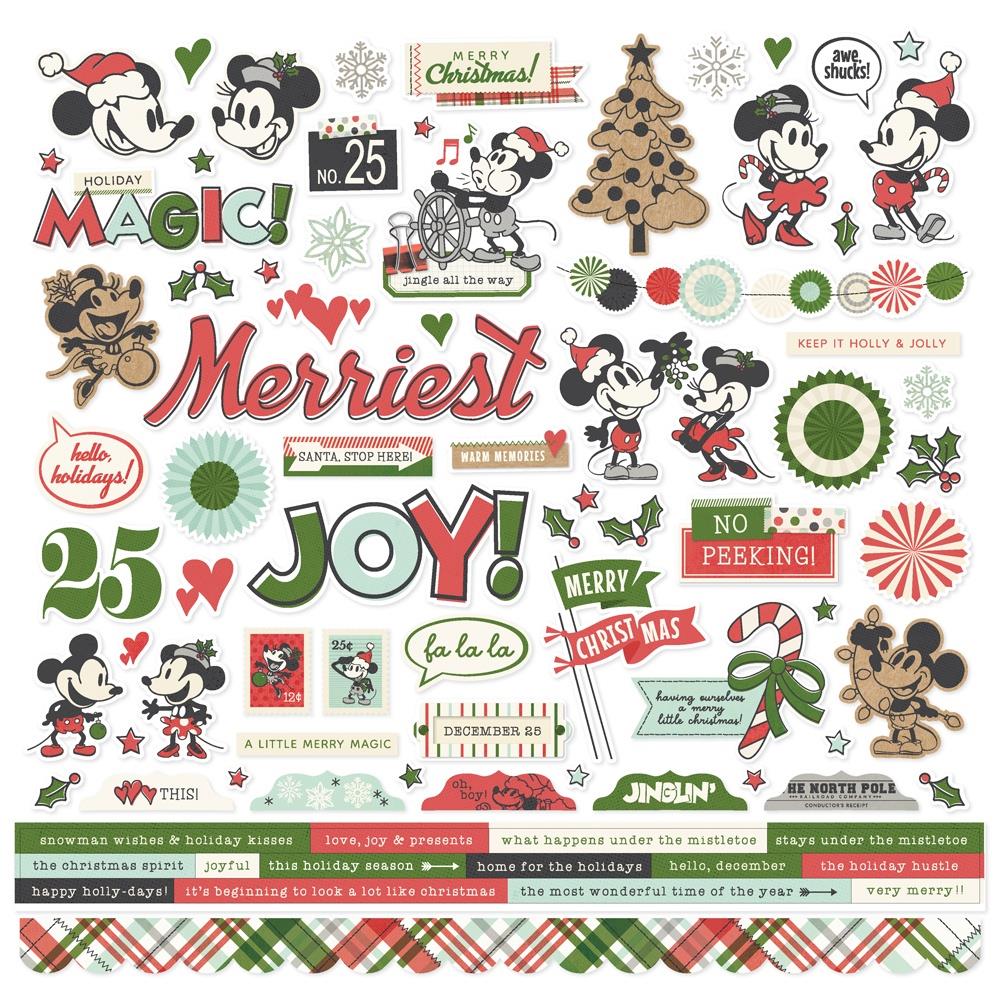 Simple Stories Say Cheese Classic Mouse Christmas - Element Stickers
