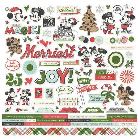 Simple Stories Say Cheese Classic Mouse Christmas - Element Stickers