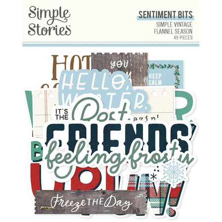 Simple Stories Simple Vintage Flannel Season - Sentiments Bits & Pieces