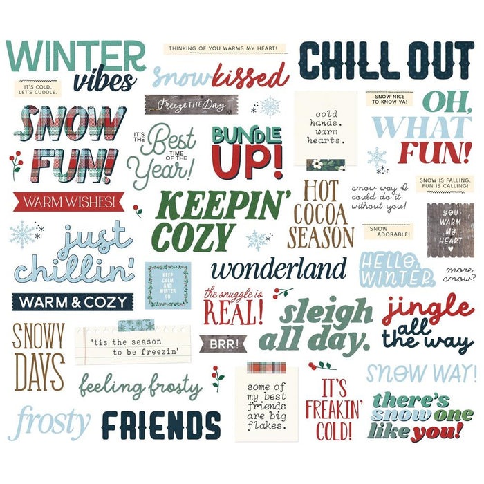 Simple Stories Simple Vintage Flannel Season - Sentiments Bits & Pieces