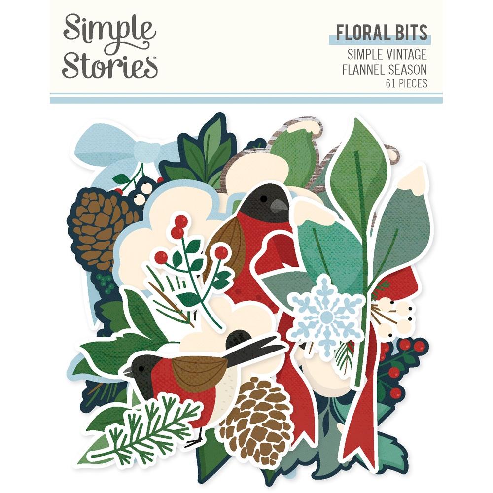 Simple Stories Simple Vintage Flannel Season - Floral Bits & Pieces
