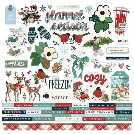 Simple Stories Simple Vintage Flannel Season - Element Stickers