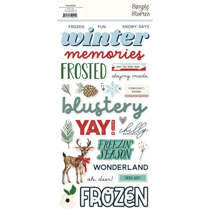 Simple Stories Simple Vintage Flannel Season - Foam Stickers