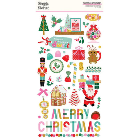 Simple Stories Hard Candy Christmas - Chipboard Stickers