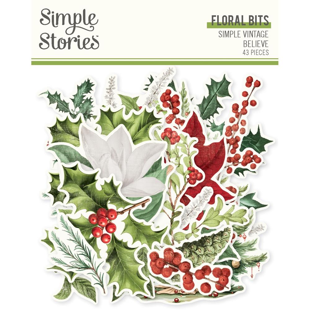 Simple Stories Simple Vintage Believe - Floral Bits & Pieces