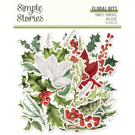 Simple Stories Simple Vintage Believe - Floral Bits & Pieces