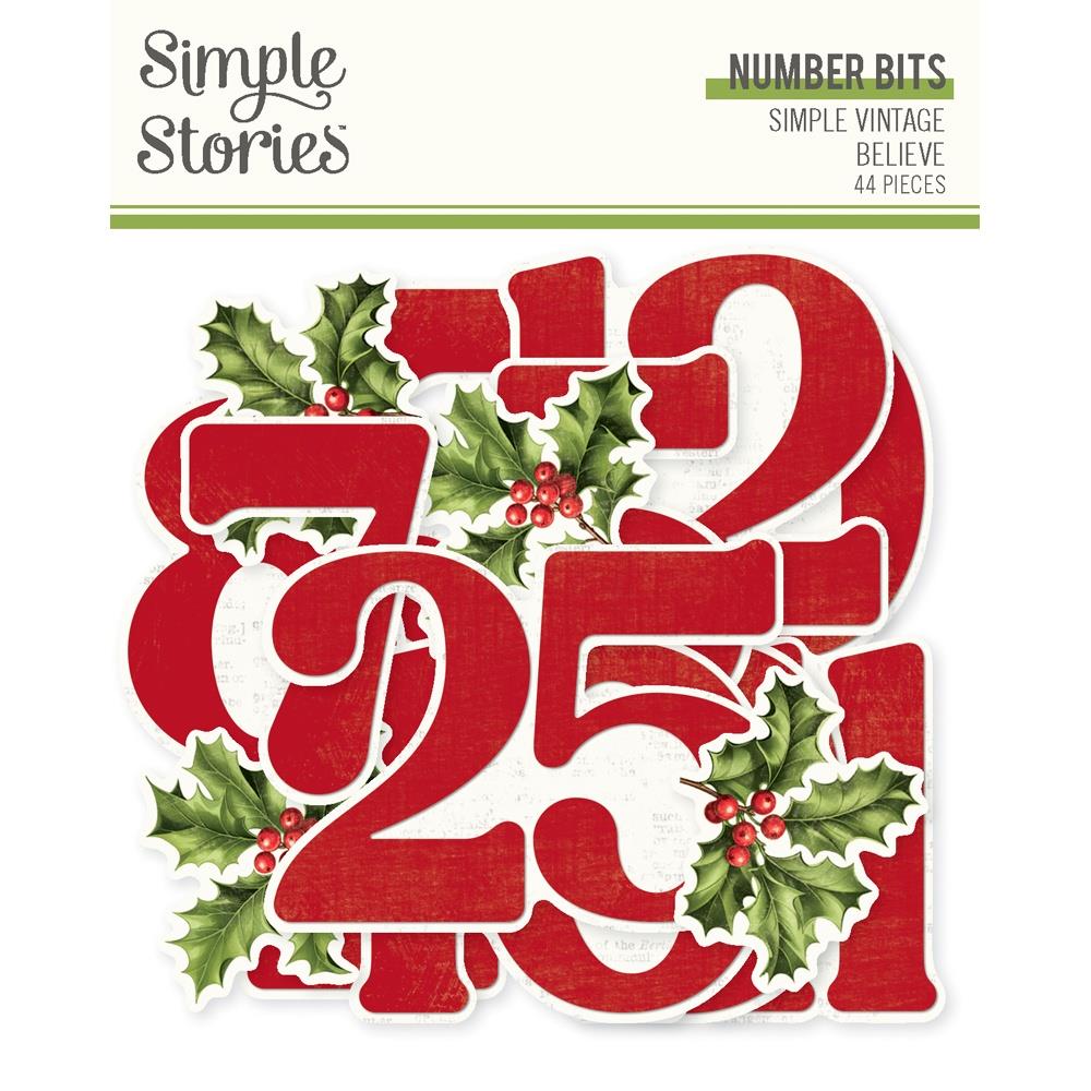 Simple Stories Simple Vintage Believe - Number Bits & Pieces
